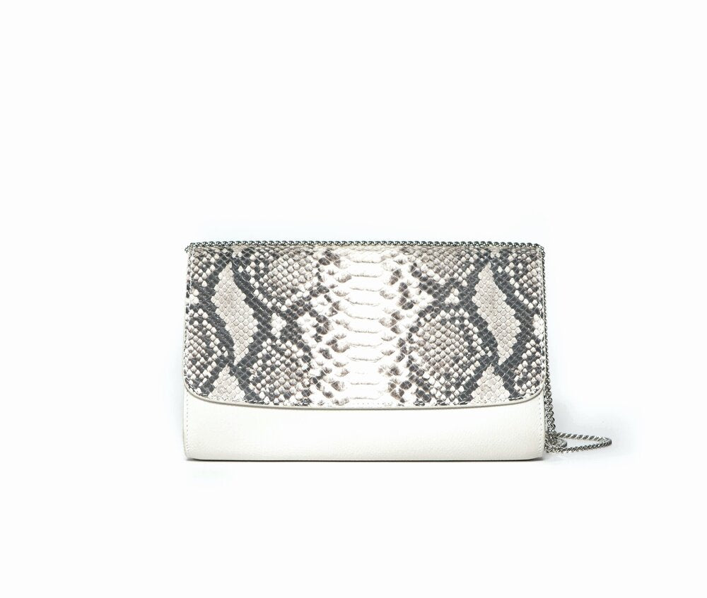 Faux Snake Wallet Clutch