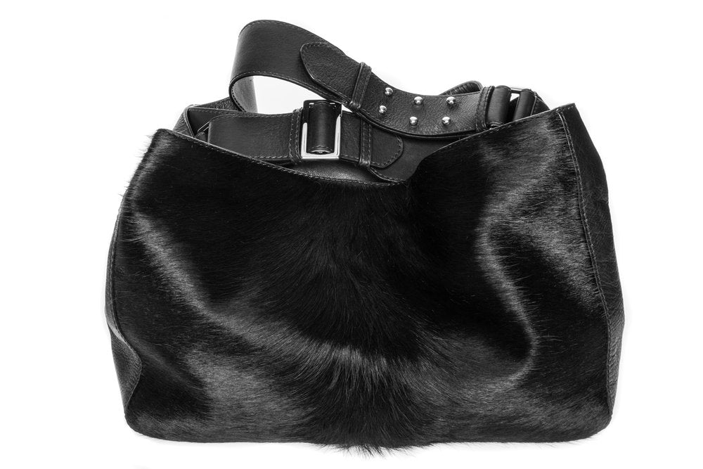 Suede Crossbody Black Leather Shoulder Leather Bag Sling Bag 